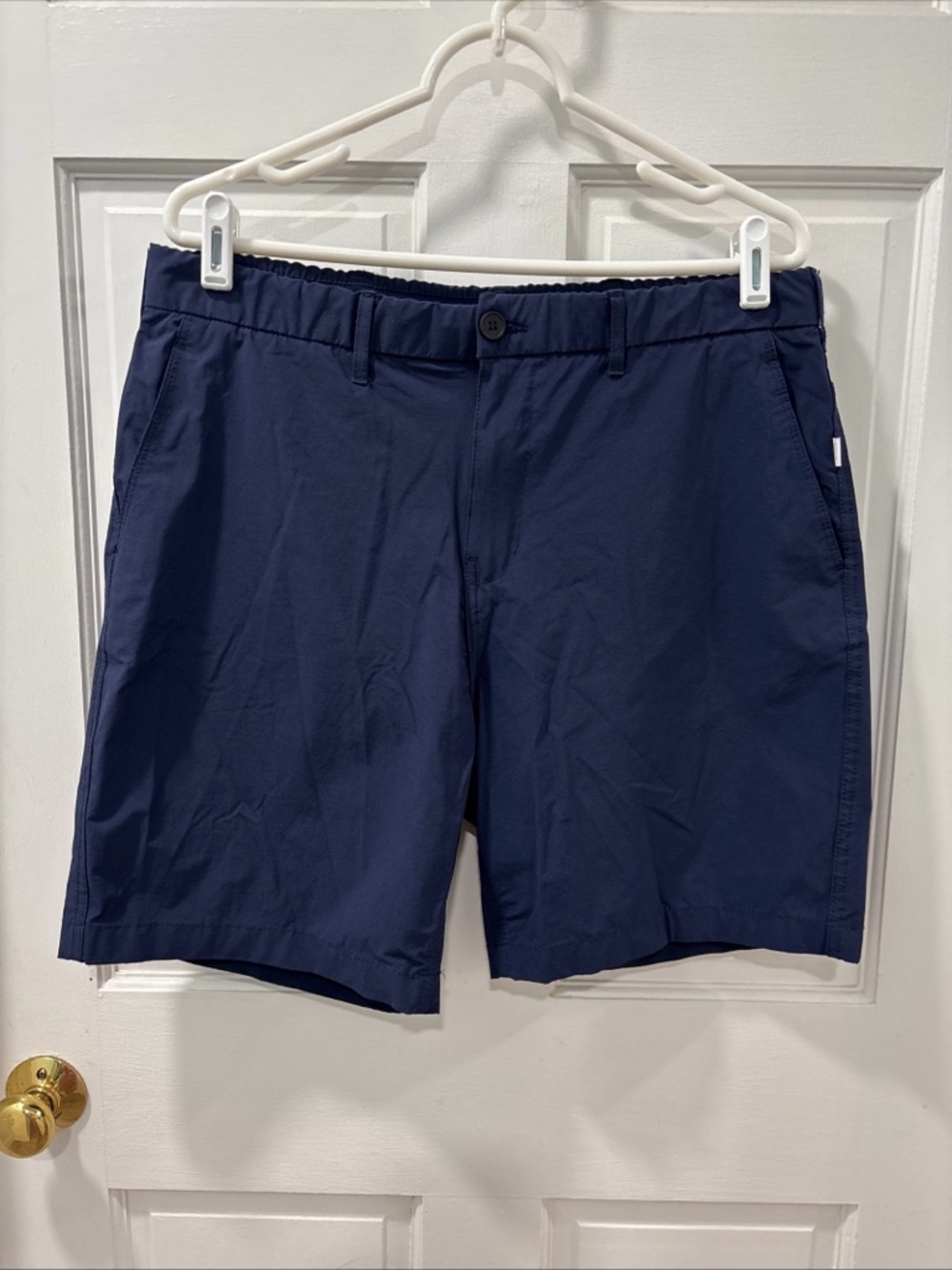 Onia Men’s Stretch Hybrid Nylon Shorts Size 34 Navy Blue Swim Beach Lake Casual